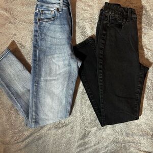 Time and Tru Women's Skinny Jeans in Light Blue and Black